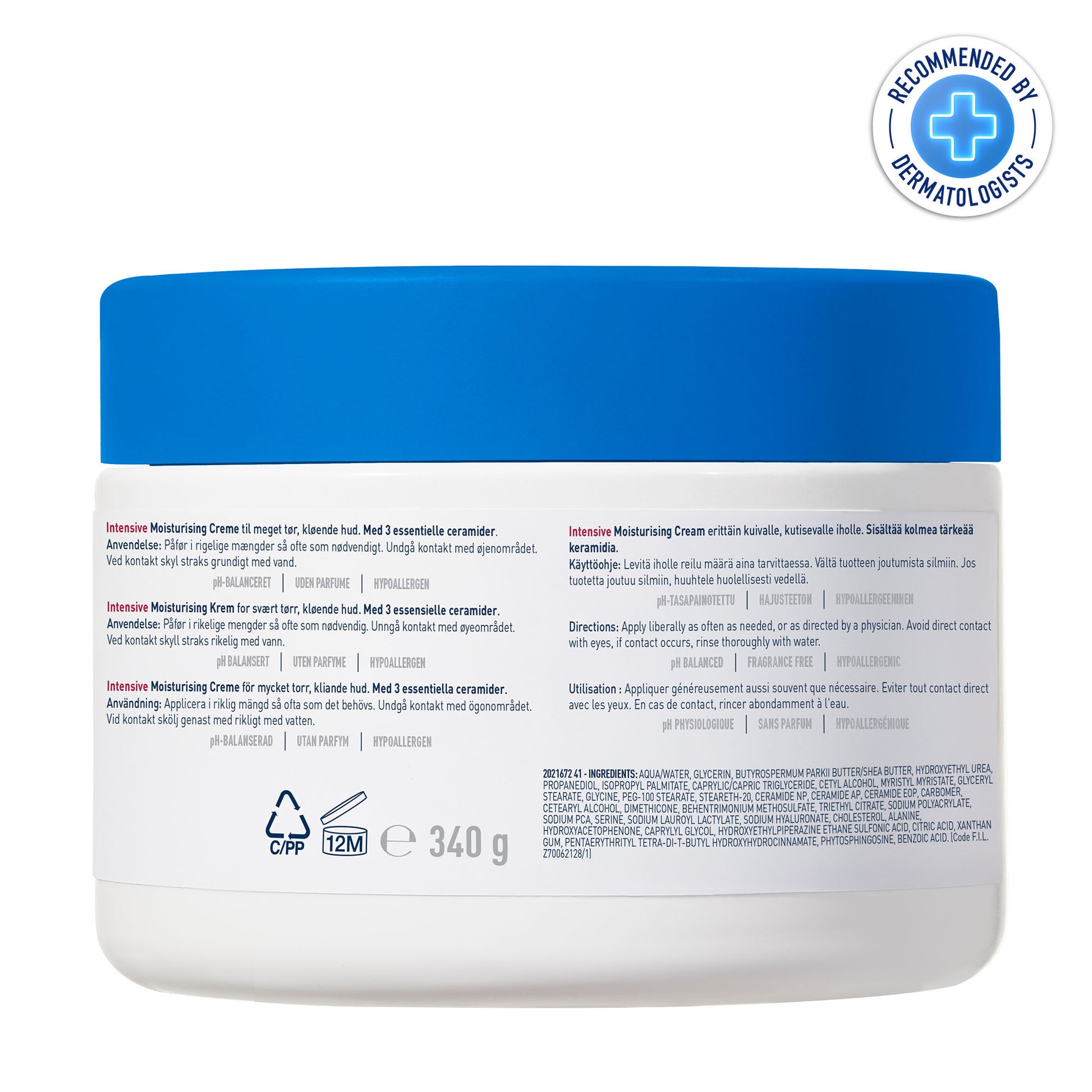 Cerave Intensief hydraterende creme 340 Gram