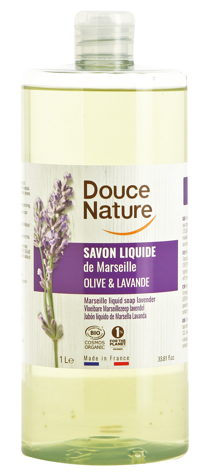 Douce Nature Zeep Marseille vloeibaar lavendel bio 1 Liter