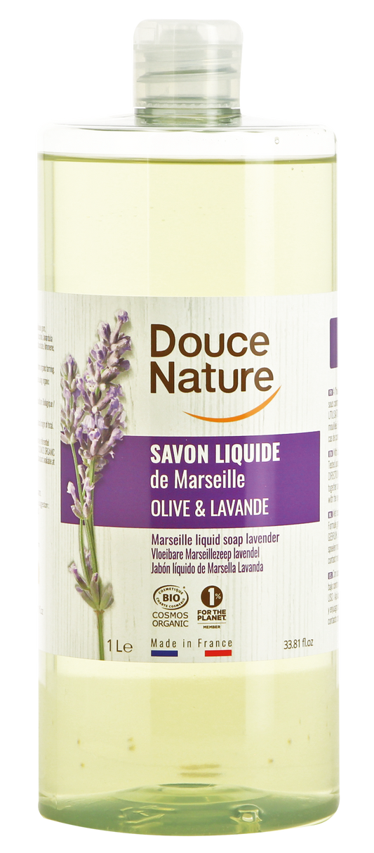 Douce Nature Zeep Marseille vloeibaar lavendel bio 1 Liter