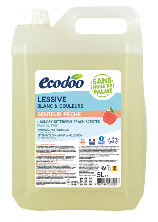 Ecodoo Wasmiddel geconcentreerd perzik bio 5 Liter
