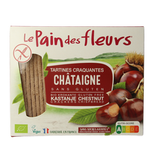 Pain Des Fleurs Krokante crackers kastanje glutenvrij bio 150.00 Gram