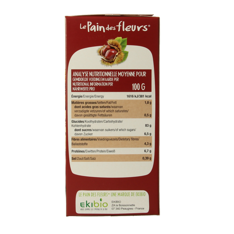Pain Des Fleurs Tamme kastanje crackers bio 150 Gram