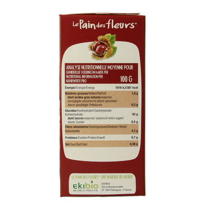 Pain Des Fleurs Krokante crackers kastanje glutenvrij bio 150.00 Gram