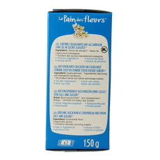 Pain Des Fleurs Krokante crackers boekweit zoutloos glutenvrij bio 150 Gram