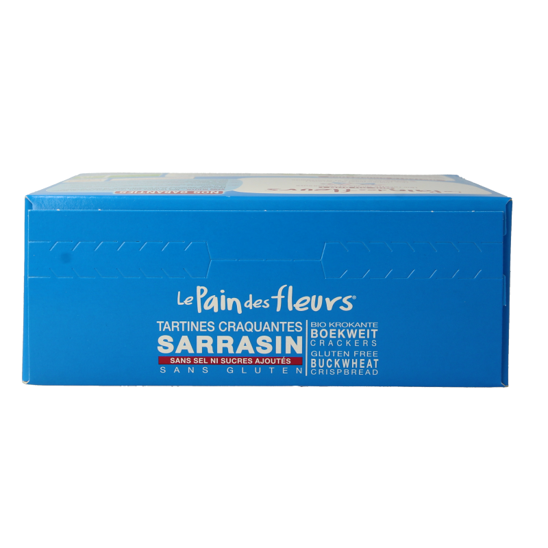 Pain Des Fleurs Boekweit crackers zonder zout en suiker bio 150 Gram