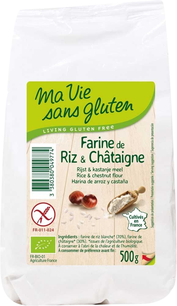 Ma Vie Sans Rijst & kastanjemeel - glutenvrij - bio 500 Gram