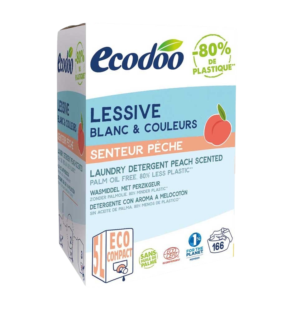 Ecodoo Laundry detergent peach bag in box bio 5 Liters – AtHomePharma