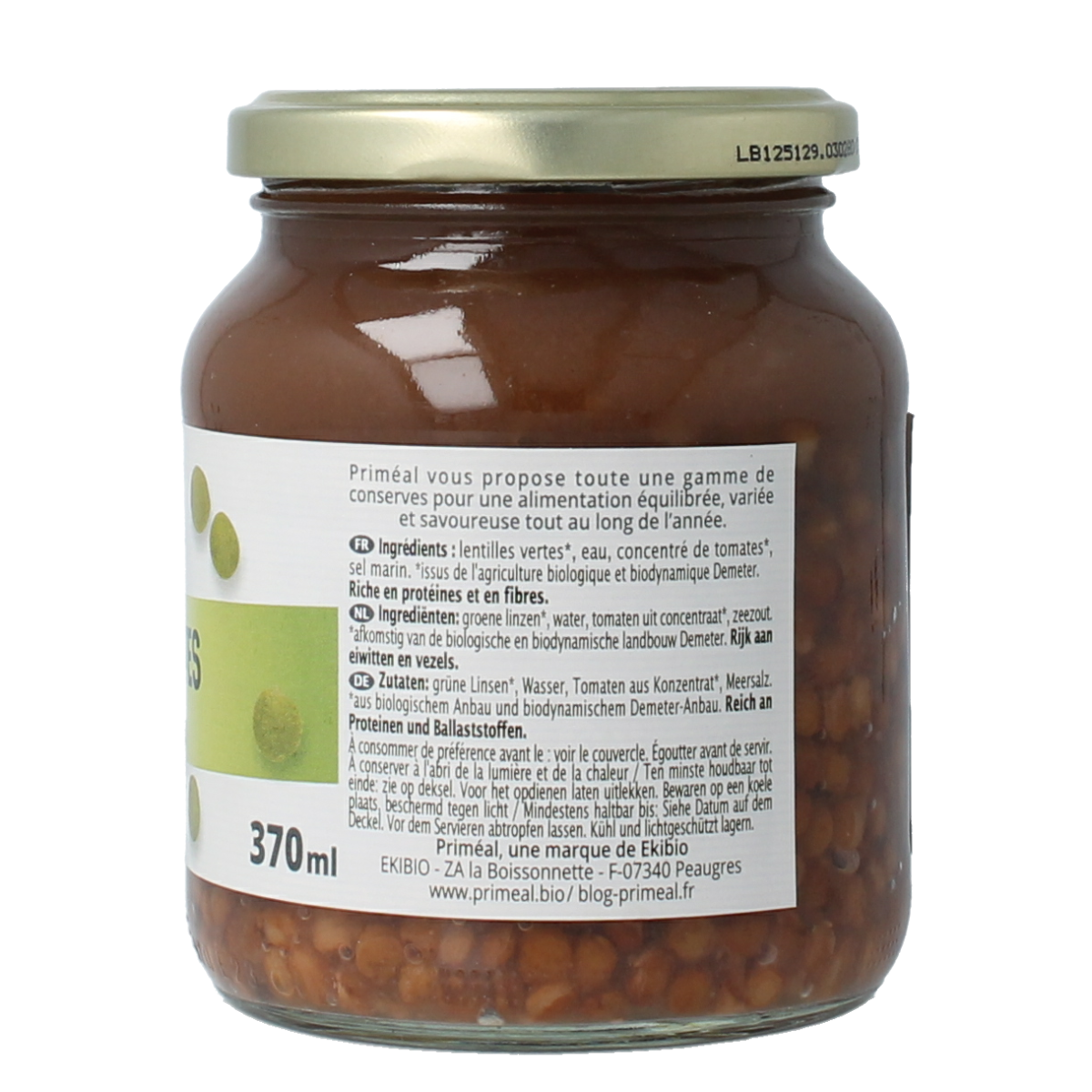 Primeal Linzen groen demeter bio 370.00 Milliliter