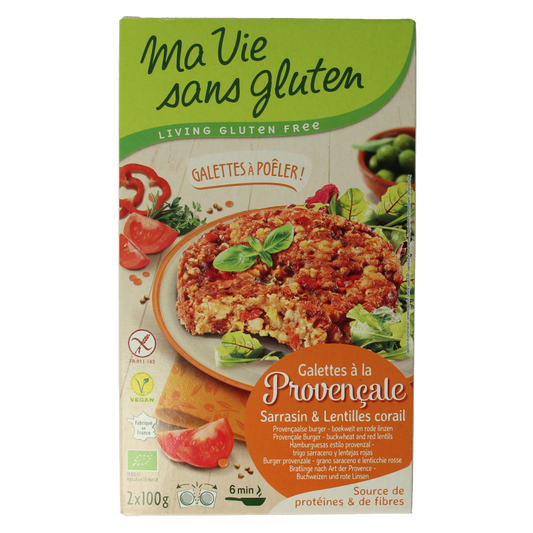 Ma Vie Sans Provencaalse burgers 2 x 100g glutenvrij vegan bio 2 Stuks