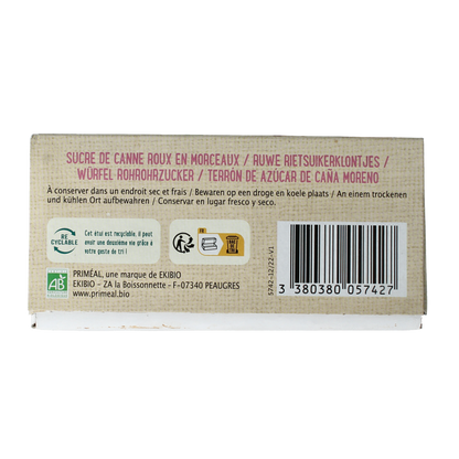 Primeal Bruine rietsuiker klontjes bio 1 Kilogram