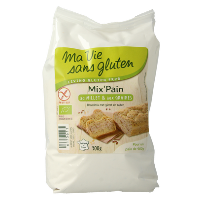 Ma Vie Sans Broodmeel met gierst en zaden glutenvrij bio 500.00 Gram