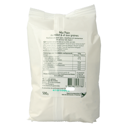 Ma Vie Sans Broodmeel met gierst en zaden glutenvrij bio 500.00 Gram