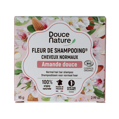 Douce Nature Shampoo bar normaal haar met zoete amandel bio 85.00 Gram