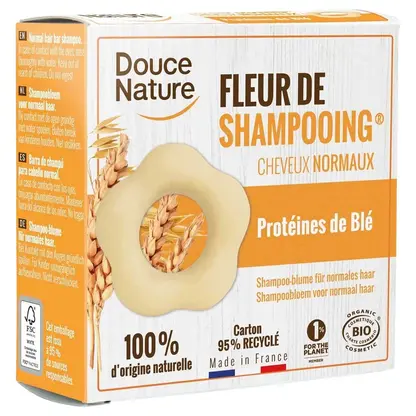 Douce Nature Shampoo bar normaal haar met zoete amandel bio 85 Gram
