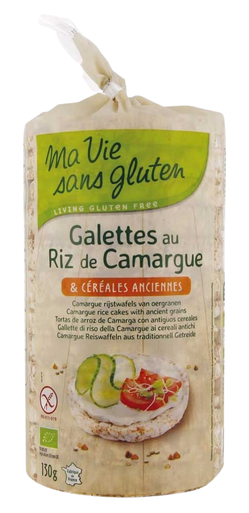 Ma Vie Sans Camargue rijstwafels van oergranen glutenvrij bio 130 Gram