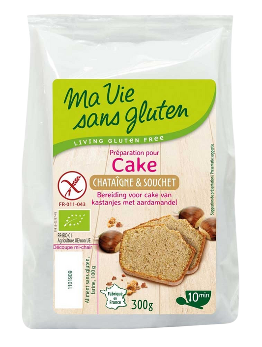Ma Vie Sans Amandel kastanje cakemix glutenvrij bio 300 Gram