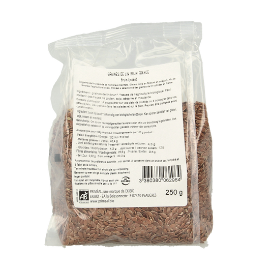 Primeal Lijnzaad bruin bio 250 Gram