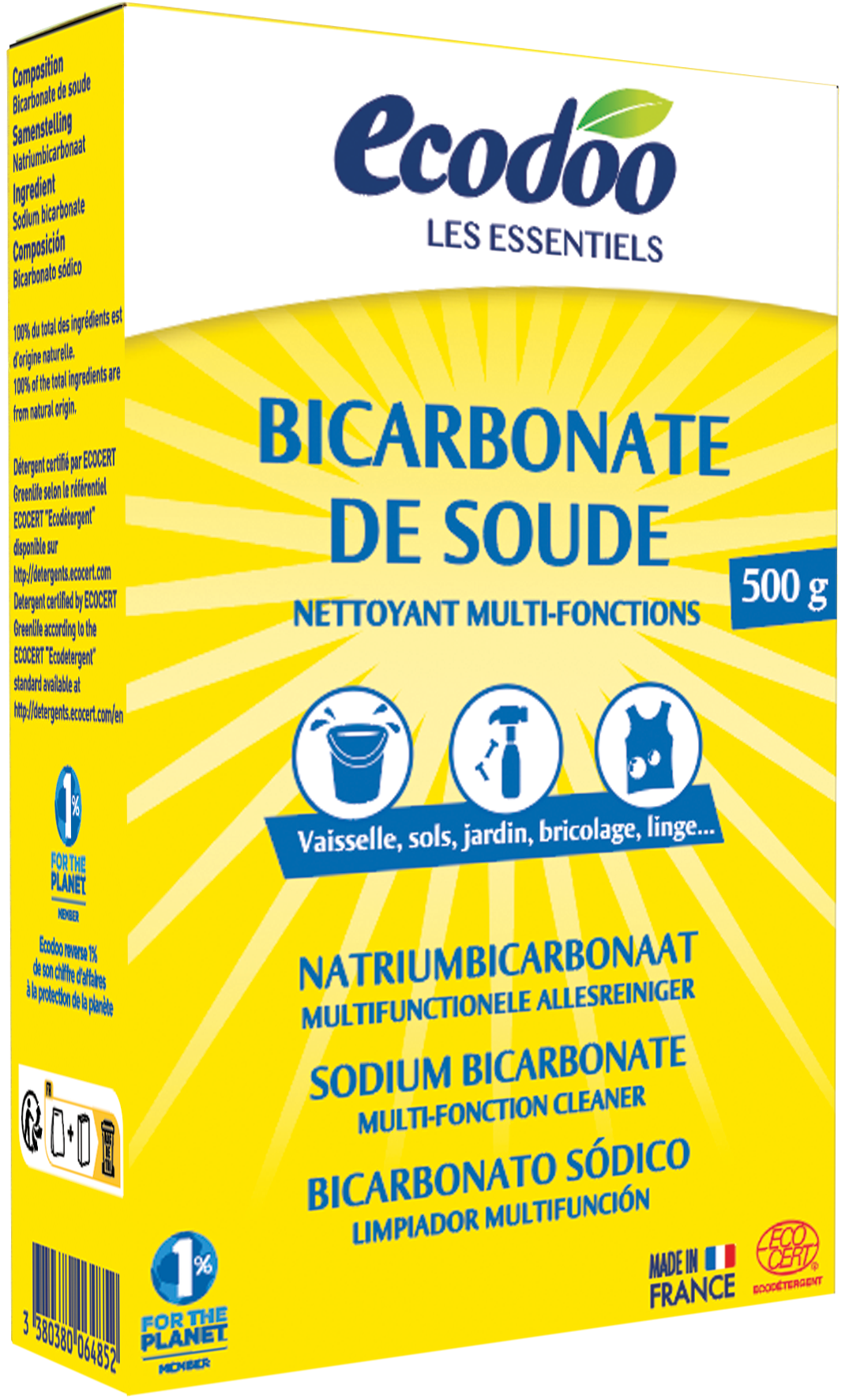 Ecodoo Zuiveringszout natriumbicarbonaat eco 500 Gram