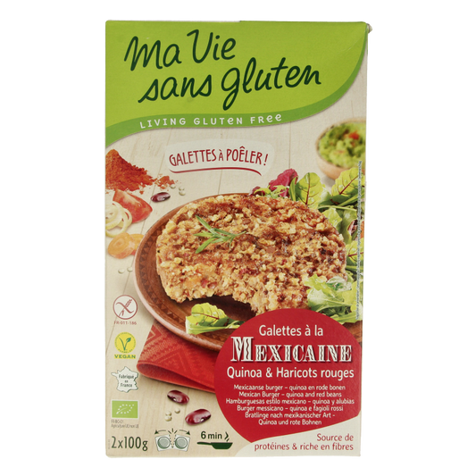 Ma Vie Sans Mexicaanse quinoaburgers 2 x 100g glutenvrij bio 2 Stuks