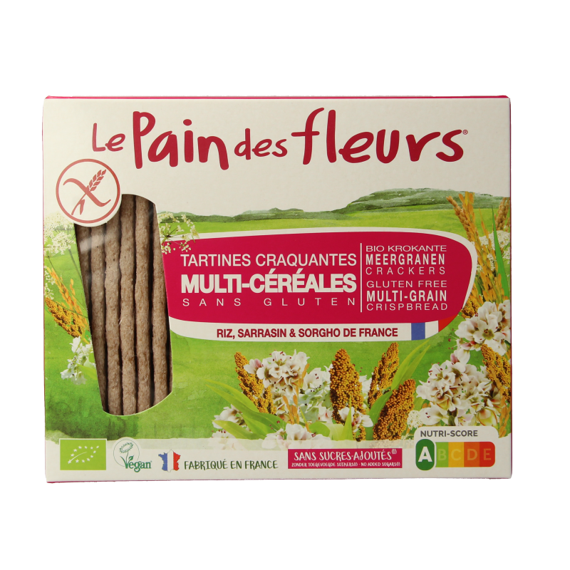 Pain Des Fleurs Meergranen crackers bio 150 Gram