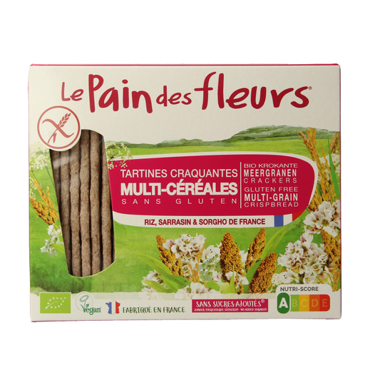 Pain Des Fleurs Meergranen crackers bio 150 Gram