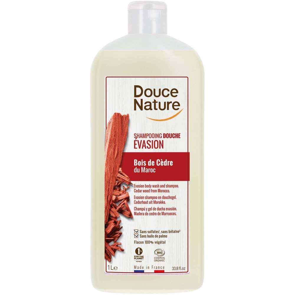 Douce Nature Douchegel & shampoo evasion met cederhout bio 1 Liter