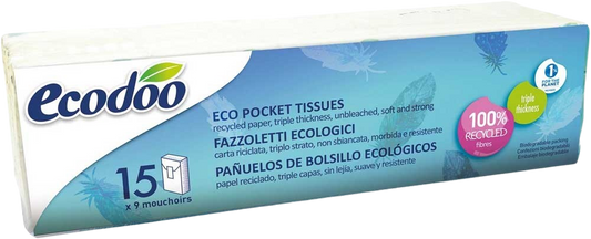 Ecodoo Tissues/zakdoekjes bio 15 Stuks