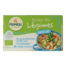 Primeal Groentebouillon blokjes zonder zout 9 gram bio 8.00 Stuks