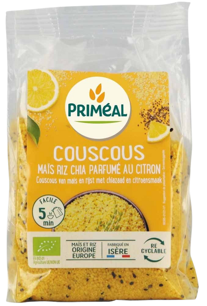 Primeal Couscous mais rijst en chia citroen bio 300.00 Gram