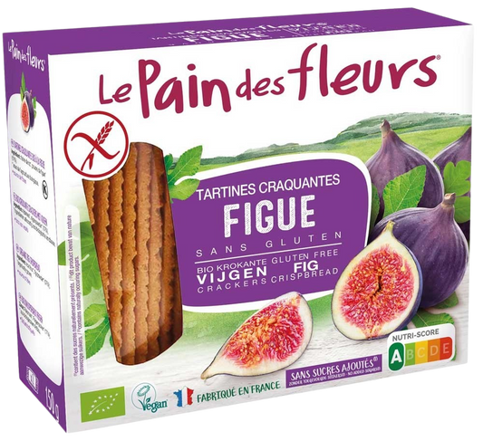 Pain Des Fleurs Krokante bio crackers met vijg bio 150 Gram