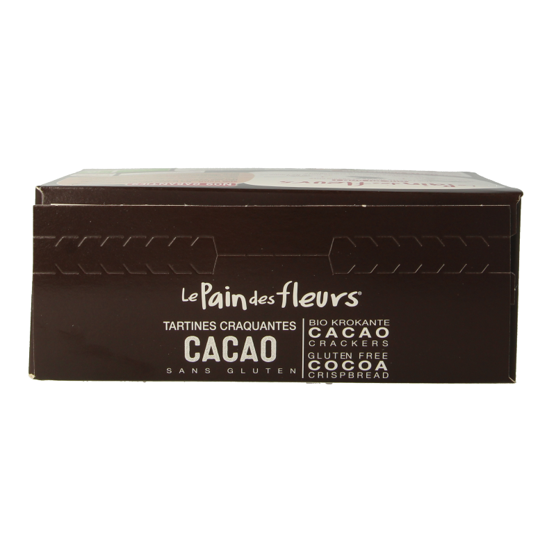 Pain Des Fleurs Krokante bio crackers met cacao bio 160 Gram