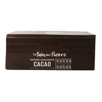 Pain Des Fleurs Krokante crackers cacao glutenvrij bio 160.00 Gram