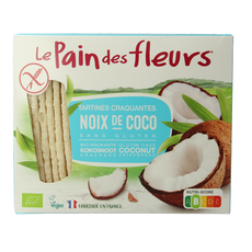 Pain Des Fleurs Krokante crackers kokos glutenvrij bio 150.00 Gram