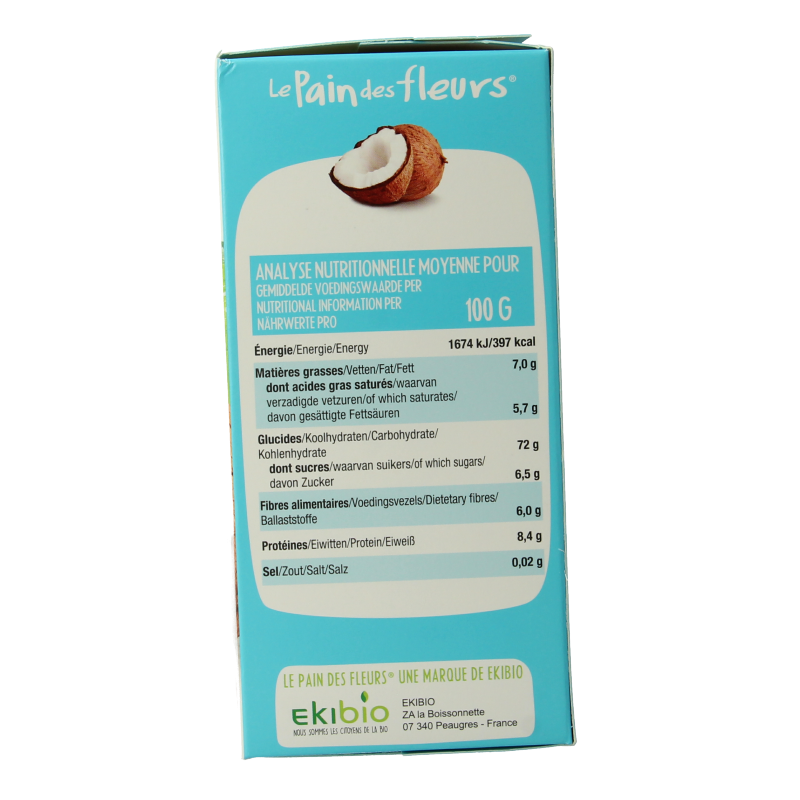 Pain Des Fleurs Krokante bio crackers met kokos bio 150 Gram
