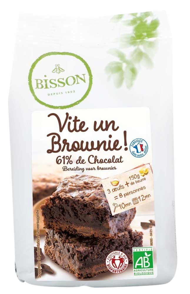 Bisson Bakmix voor brownies bio 350 Gram
