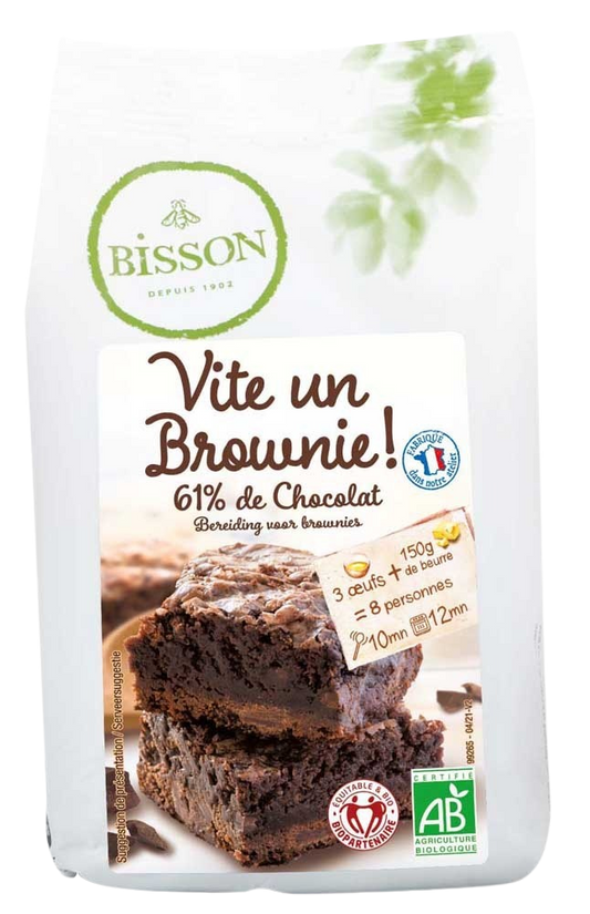 Bisson Bakmix voor brownies bio 350 Gram