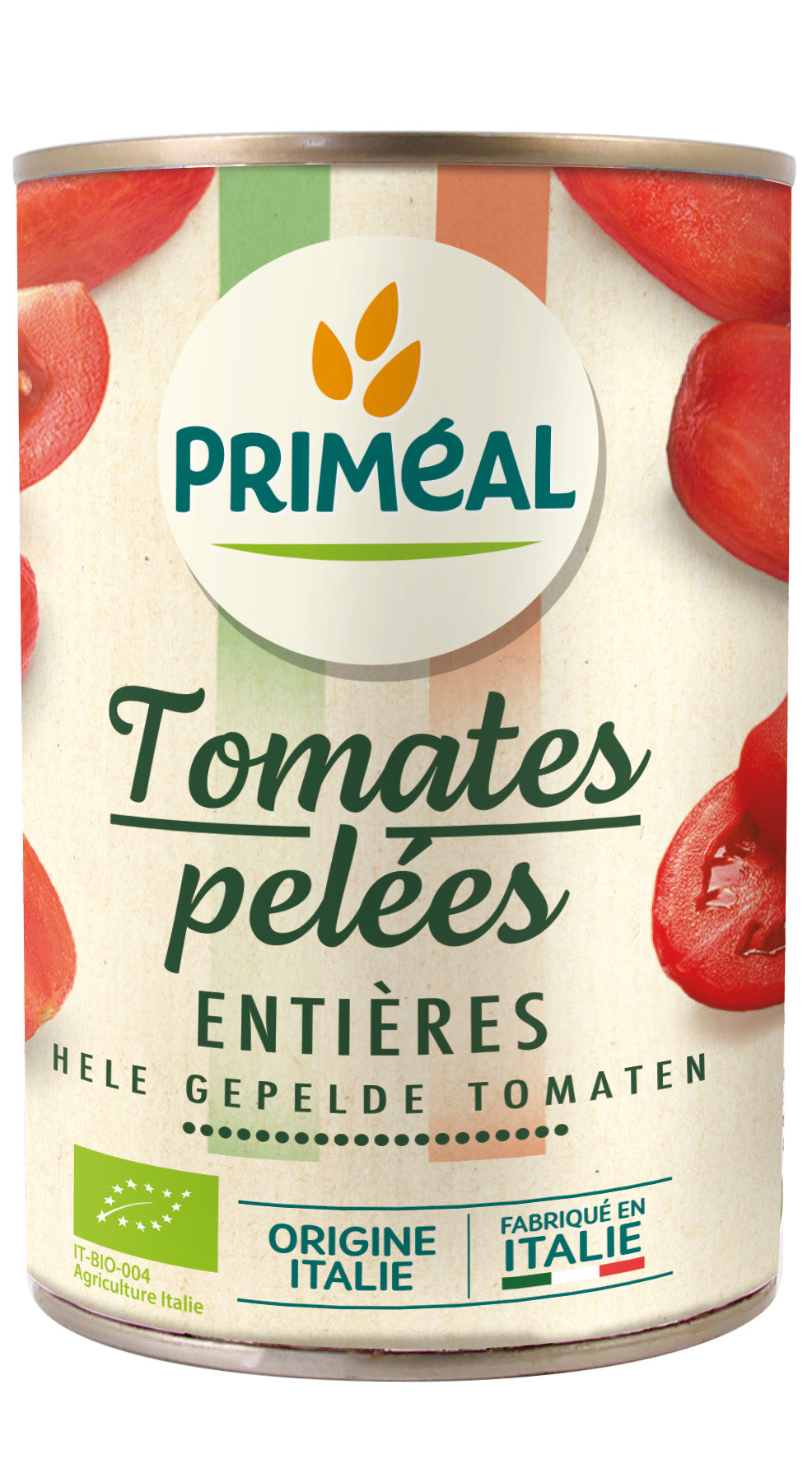 Primeal Gepelde tomaten zonder zout bio 400 Gram