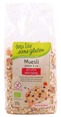 Ma Vie Sans Muesli haver/rijst 4 rode vruchten glutenvrij bio 375 Gram
