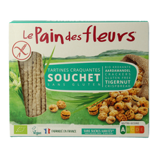 Pain Des Fleurs Krokante crackers aardamandel glutenvrij bio 150.00 Gram
