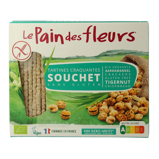 Pain Des Fleurs Krokante bio crackers met aardamandel bio 150 Gram