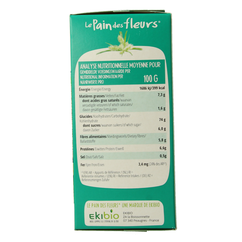 Pain Des Fleurs Krokante bio crackers met aardamandel bio 150 Gram