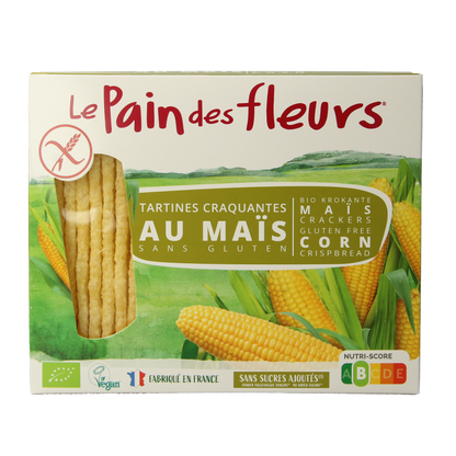 Pain Des Fleurs Krokante crackers mais glutenvrij bio 150 Gram