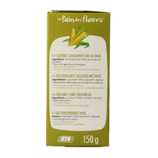 Pain Des Fleurs Krokante crackers mais glutenvrij bio 150 Gram