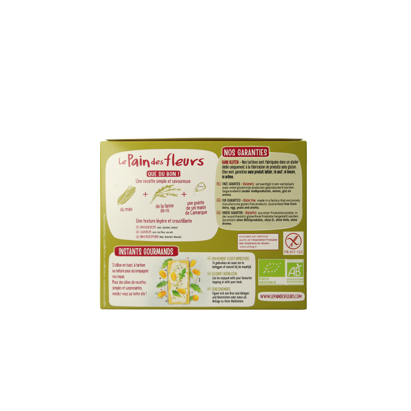Pain Des Fleurs Mais rijst crackers bio 150 Gram