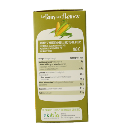Pain Des Fleurs Krokante crackers mais glutenvrij bio 150 Gram