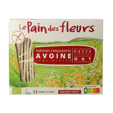 Pain Des Fleurs Krokante crackers haver glutenvrij bio  150.00 Gram