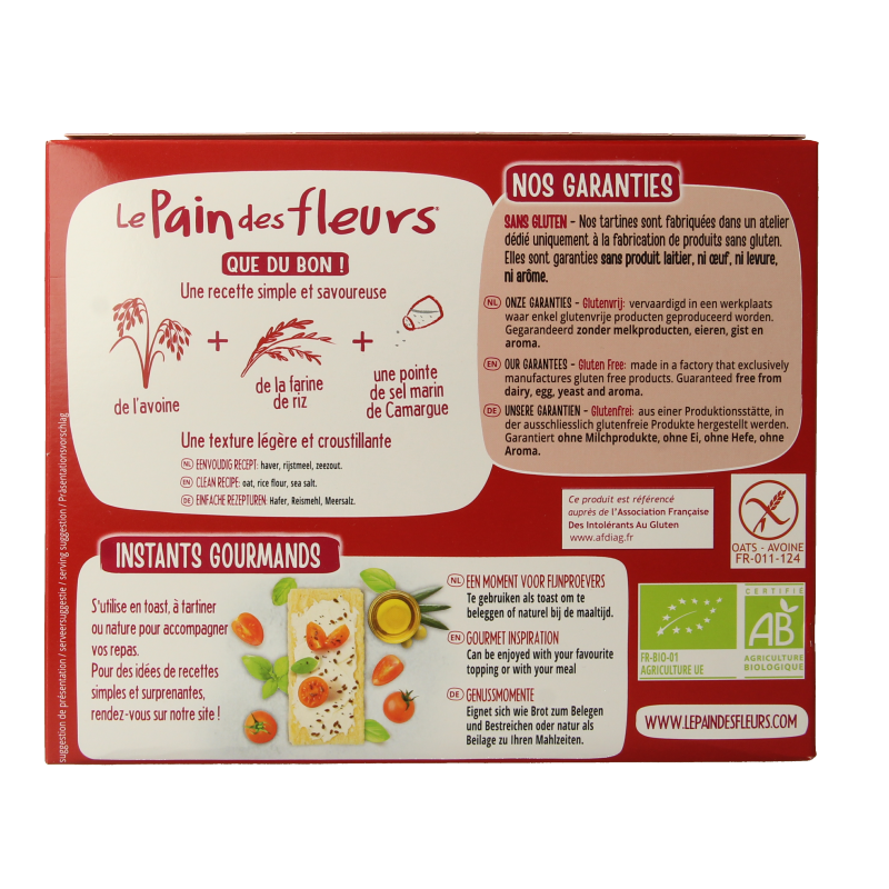 Pain Des Fleurs Haver crackers bio 150 Gram