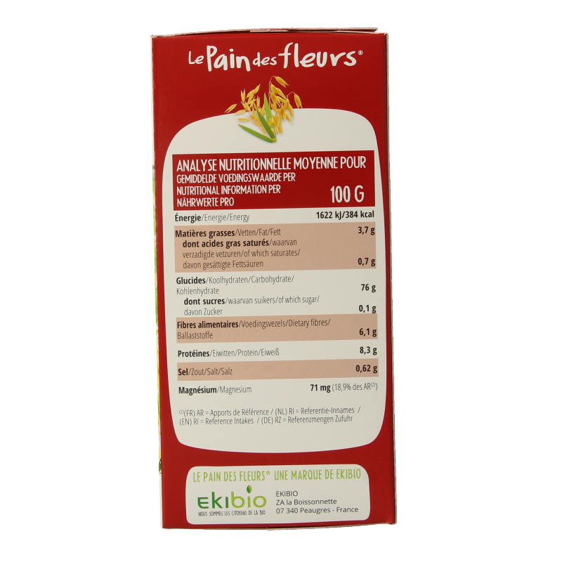 Pain Des Fleurs Haver crackers bio 150 Gram