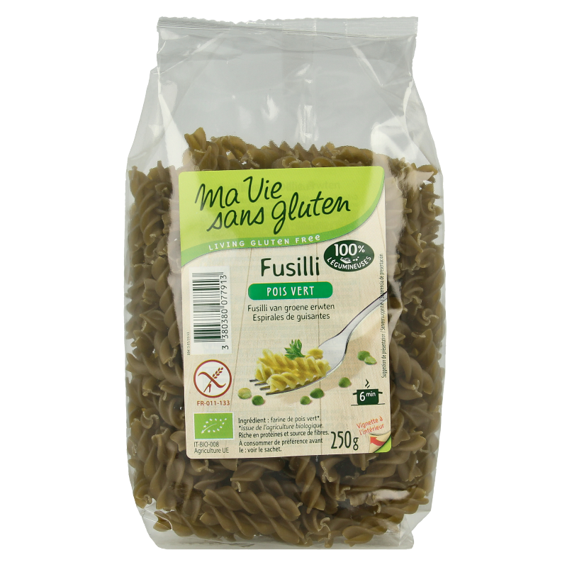 Ma Vie Sans Fusilli van groene erwten glutenvrij bio 250 Gram
