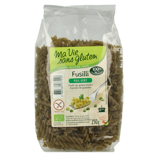 Ma Vie Sans Fusilli van groene erwten glutenvrij bio 250 Gram